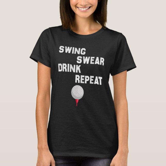 Camiseta Swing Swear Bebe Repeat Love Golf (Anverso)