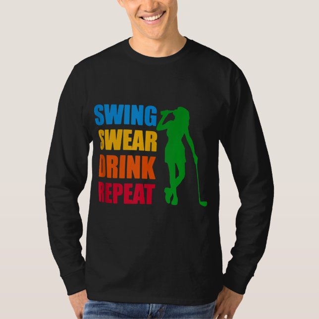 Camiseta Swing Swear Bebe Repeat Love Golf (Anverso)