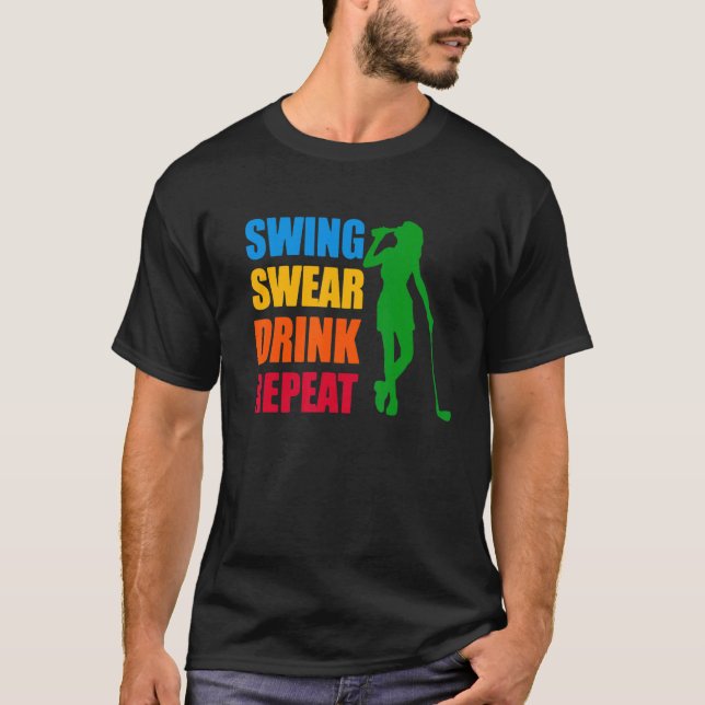 Camiseta Swing Swear Bebe Repeat Love Golf (Anverso)
