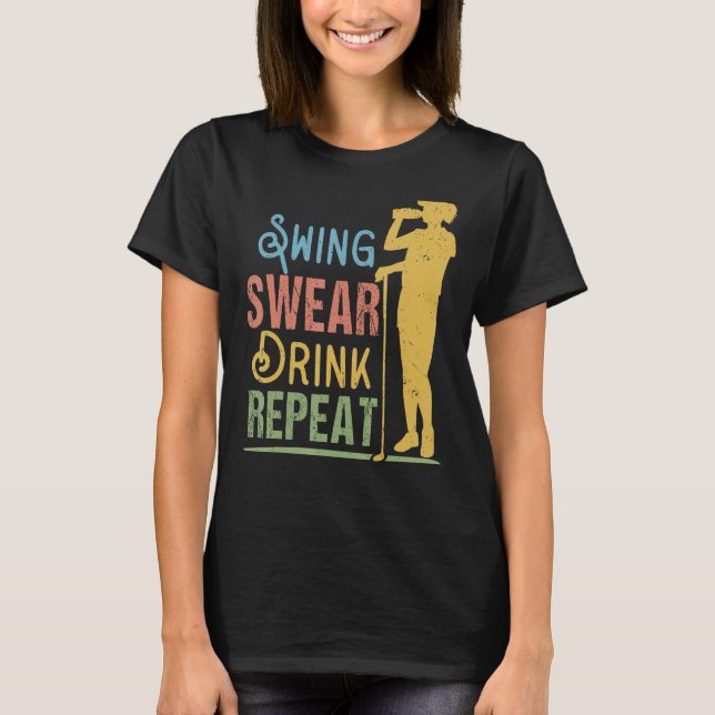 Camiseta Swing Swear Bebe Repeat Love Golf (Anverso)