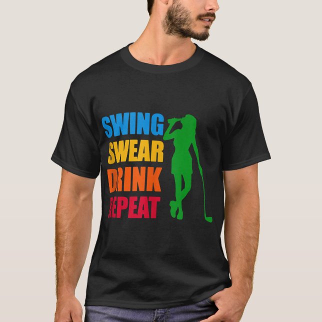 Camiseta Swing Swear Bebe Repeat Love Golf (Anverso)