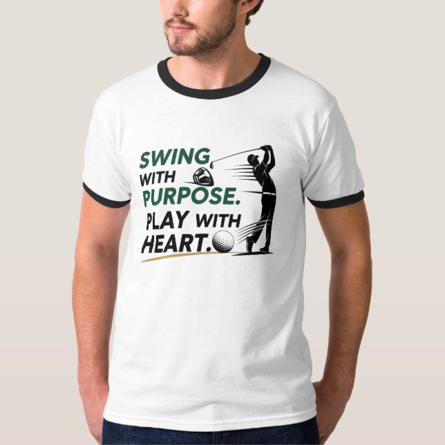 Camiseta Swing with purpose. Play with heart. (Anverso)