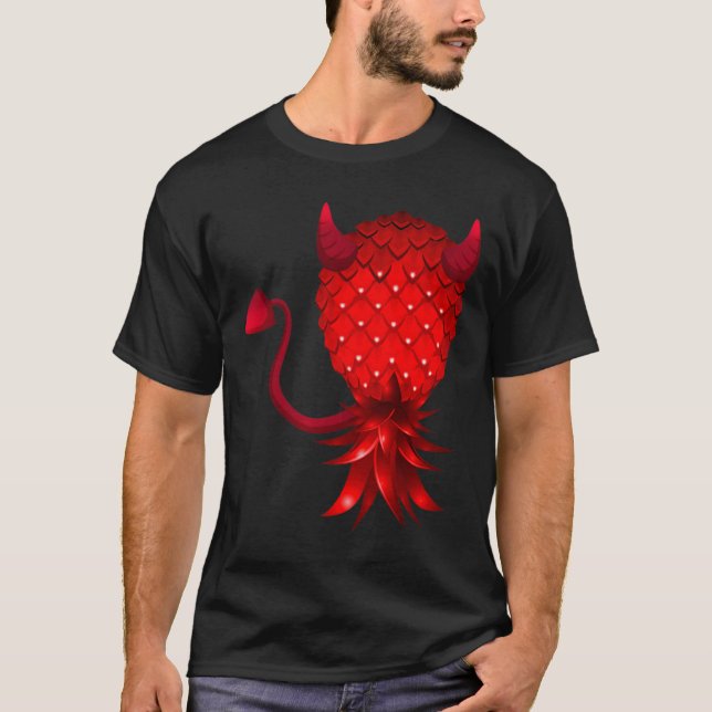 Camiseta Swinger boca abajo Bad Pineapple Devil Horn T-Shi (Anverso)