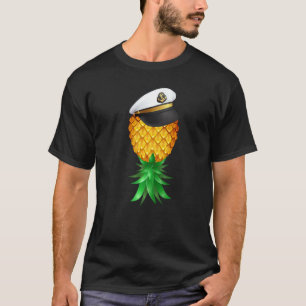 Camiseta Swinger Upside Down Pineapple Captain Sailor Gorra