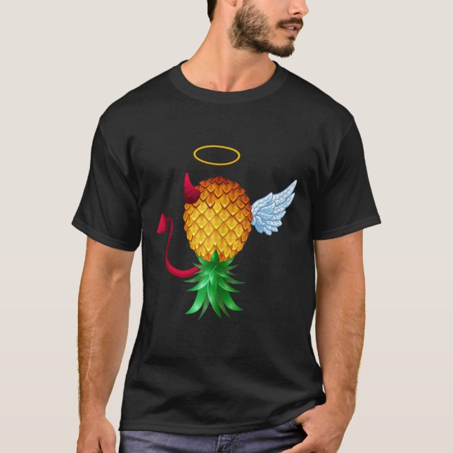 Camiseta Swinger Upside Down Pineapple Half Devil Media Ani (Anverso)