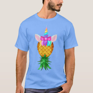 Camiseta Swinger Upside Down Pineapple Magical Unicorn Rain
