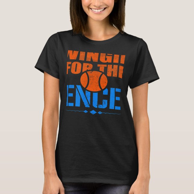 Camiseta Swinging For the Fences Baseball Cute Meme (Anverso)