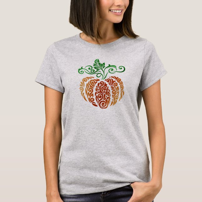 Camiseta Swirl De La Calabaza De Otoño (Anverso)
