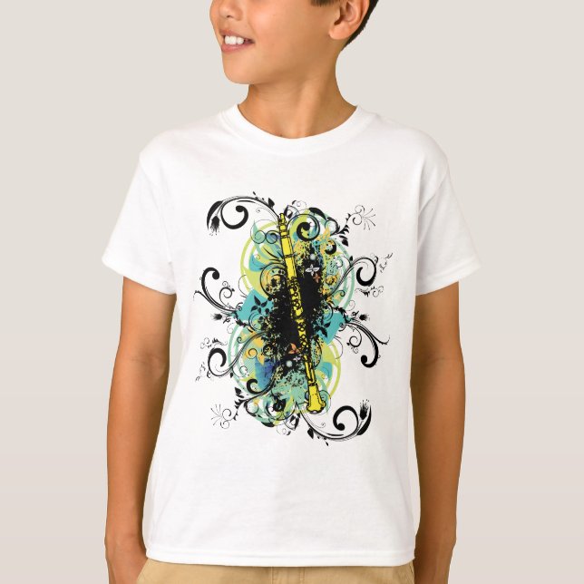 Camiseta Swirl Grunge Clarinet (Anverso)