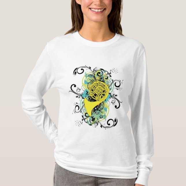 Camiseta Swirl Grunge Horn (Anverso)