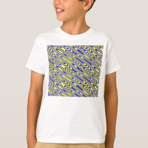 Camiseta Swirlies Lapis Lazuli Resumen Patrón De Camisas