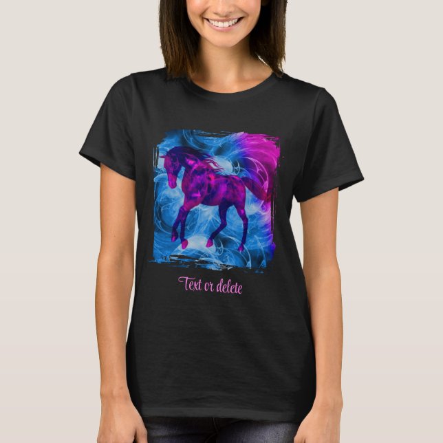 Camiseta Swirling Fractal Fantasy Horse Art Personalized (Anverso)