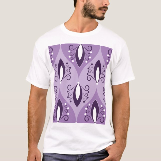 Camiseta Swirls Vintage Geometric Seamless Art (Anverso)