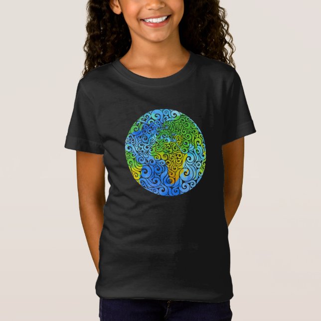 Camiseta Swirly Earth (Anverso)