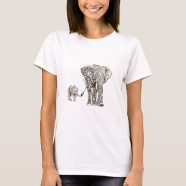Camiseta Swirly Elephant Family