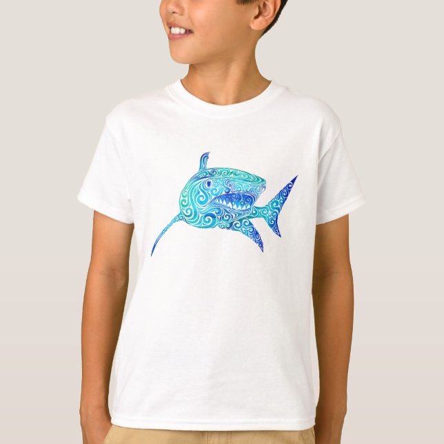 Camiseta Swirly Shark (Anverso)