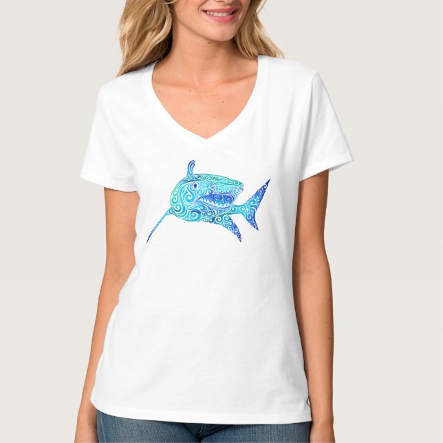 Camiseta Swirly Shark (Anverso)
