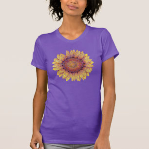 Camiseta Swirly Sunflower
