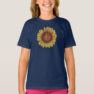 Camiseta Swirly Sunflower