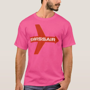 Camiseta Swissair - Aerolíneas Retro Logos - Arte de época