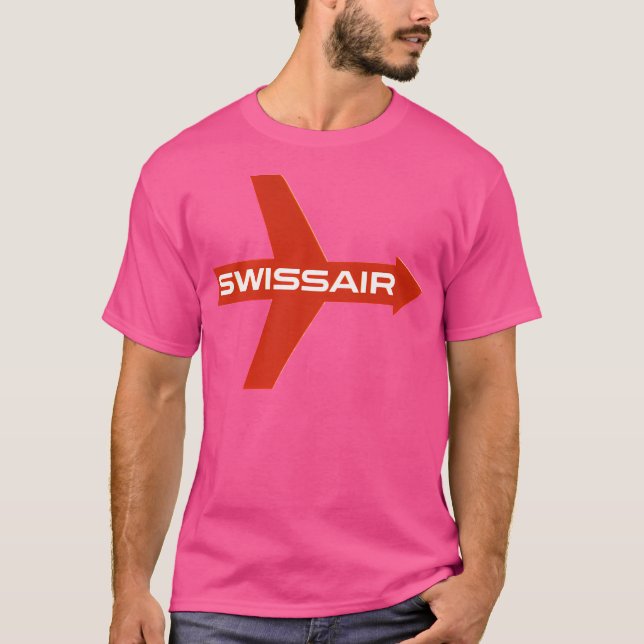 Camiseta Swissair - Aerolíneas Retro Logos - Arte de época  (Anverso)