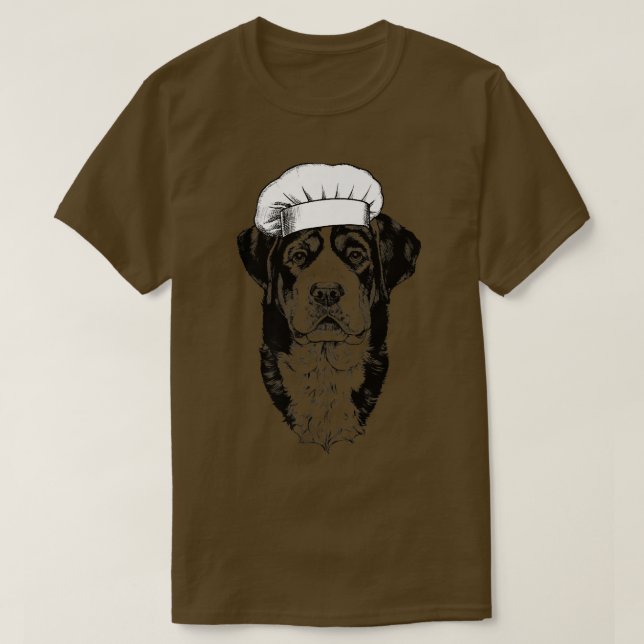 Camiseta Swissy Greater Swiss Mountain Dog Cook Chef Funny (Diseño del anverso)