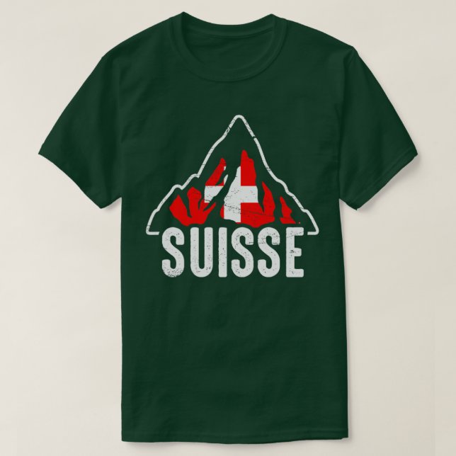 Camiseta Switzerland Suisse Matterhorn (Diseño del anverso)