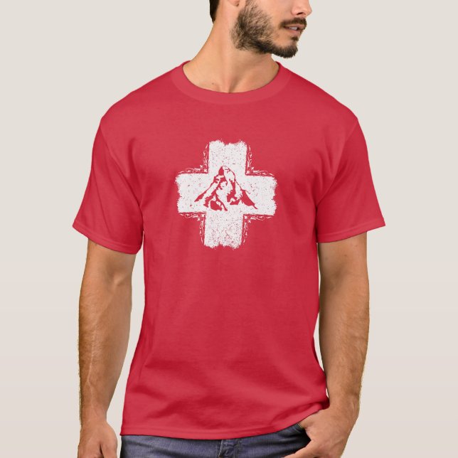 Camiseta Switzerland T-Shirt - Swiss Flag T-Shirt (Anverso)