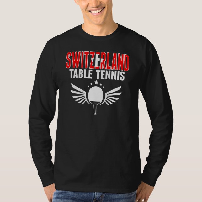 Camiseta Switzerland Table Tennis  Support Swiss Ping Pong  (Anverso)