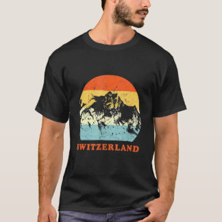 Camiseta Switzerland Vintage Mountain Throwback Vacation