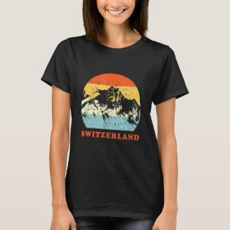 Camiseta Switzerland Vintage Mountain Throwback Vacation