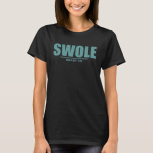 Camiseta Swole in Blue Bodybuilding Fitness Motivation Gym