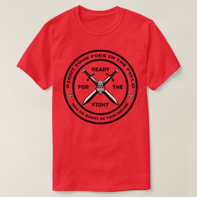 Camiseta swords and vikings be ready for the fight (Diseño del anverso)