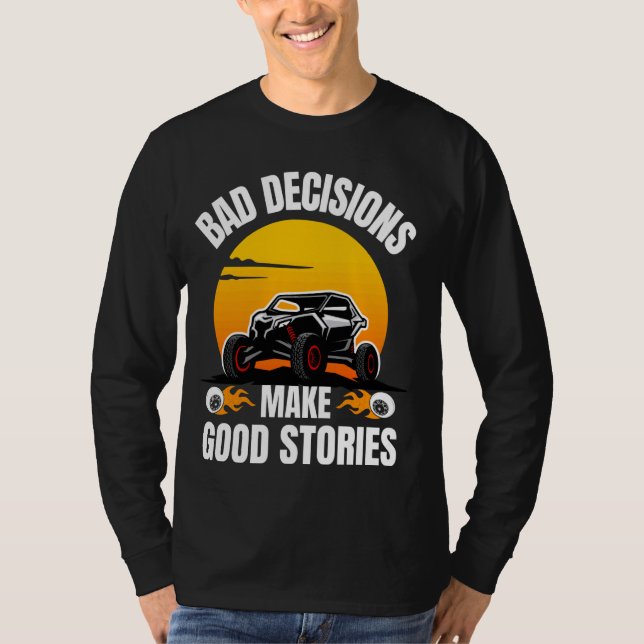 Camiseta SxS ATV Art Para Hombres Mujeres UTV Off Road Ridi (Anverso)