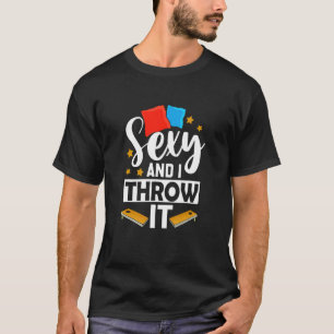 Camiseta Sxy y yo tiramos Cornhole Player Cornhole Team