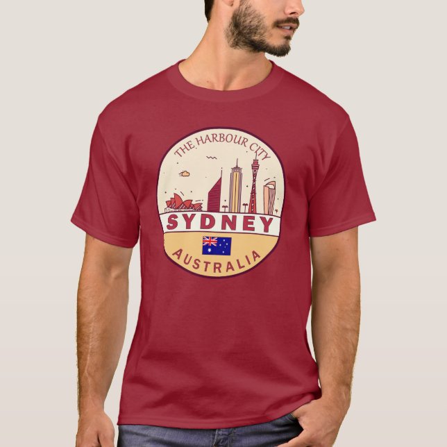 Camiseta Sydney Australia City Skyline Emblem (Anverso)
