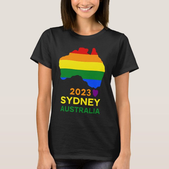 Camiseta Sydney Australia Gay and Lesbian Pride (Anverso)