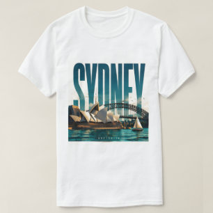 Camiseta Sydney Australia puntos de referencia del puerto y