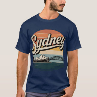 Camiseta Sydney Australian Retro Sunset Graphic T-Shirt