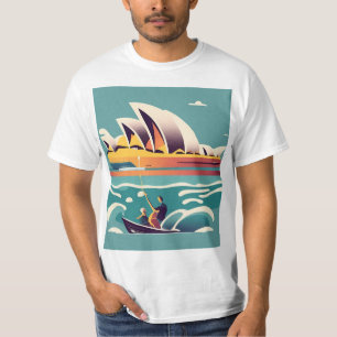 Camiseta Sydney Opera House Australia pintura recuerdo