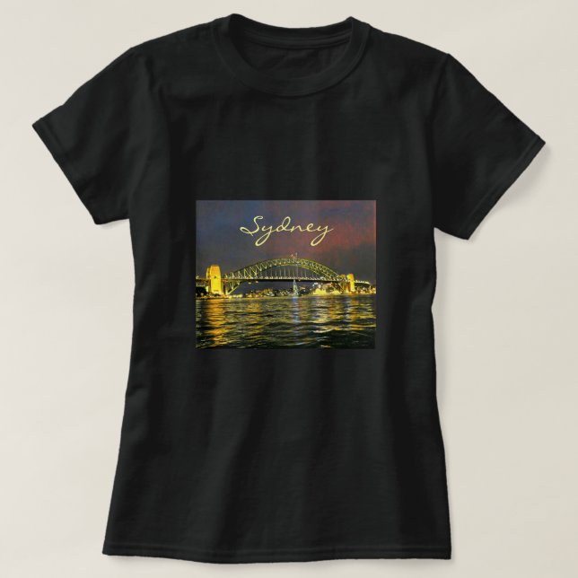 Camiseta Sydney por la noche Harbour Bridge Australia (Diseño del anverso)