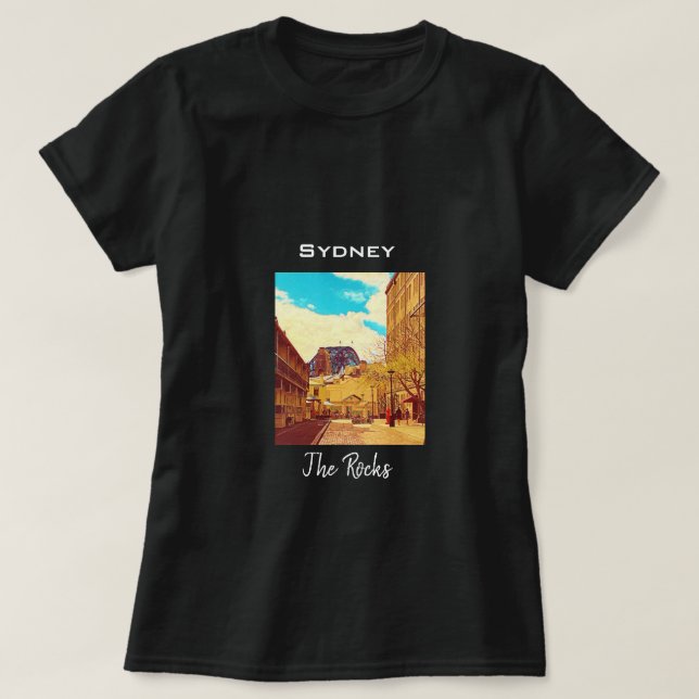 Camiseta Sydney The Rocks with harbour Bridge (Diseño del anverso)