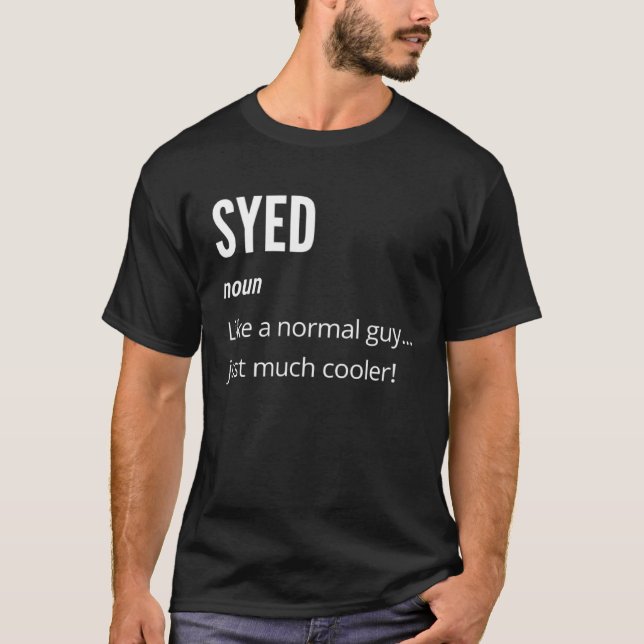 Camiseta Syed Gift, Noun Like a Normal One Just Much Cooler (Anverso)