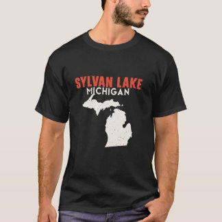 Camiseta Sylvan Lake Michigan USA State America Travel Mich