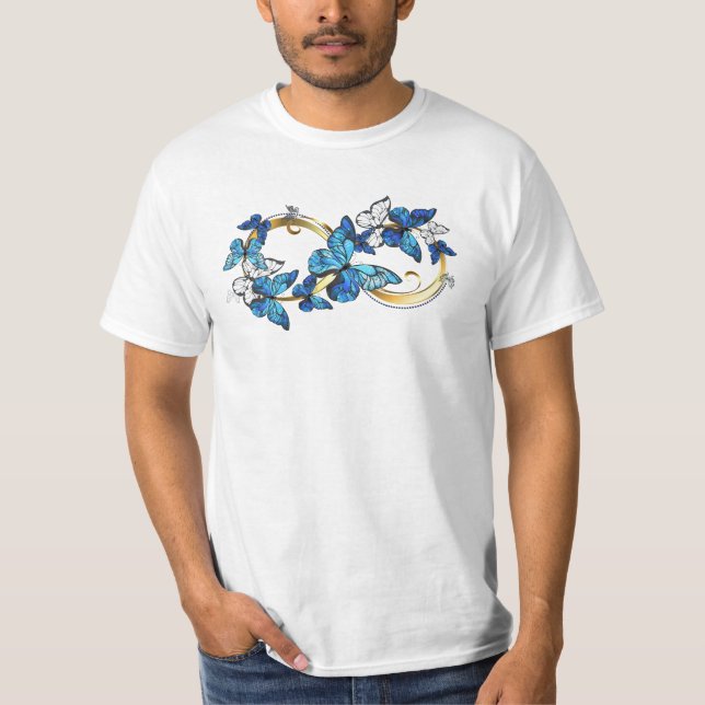 Camiseta Symbol Infinity of Blue Morpho Butterflies (Anverso)