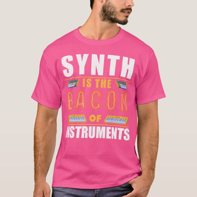 Camiseta Synth Es La Bacon De Instrumentos Synth Pop Fun 80 (Anverso)