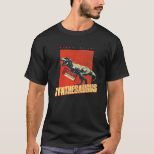 Camiseta Synthesaurus analógico sintetizador sintetizador 