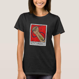 Camiseta Synthesizer Synthadict Dj Studio Daw Productor Ana