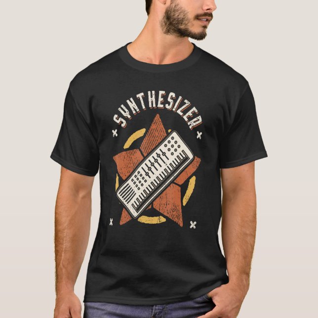 Camiseta Synthesizer Vintage Retro Classic Music (Anverso)