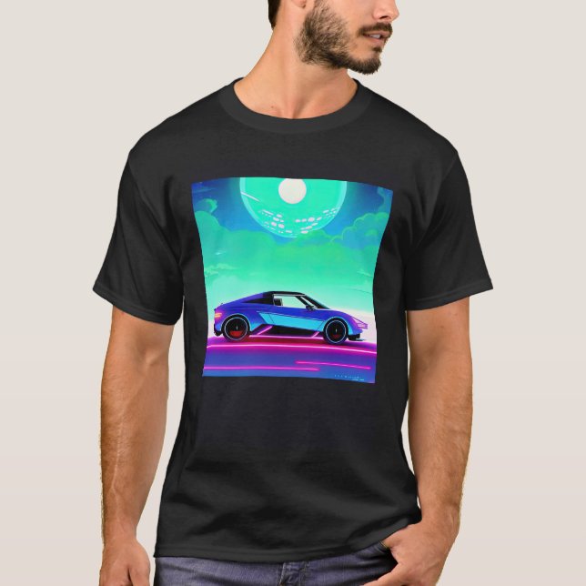 Camiseta Synthwave car outrun retrowave futuresynth (Anverso)